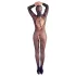 Cottelli Fantasy - body résille noir ouvert avec masque (S-L)