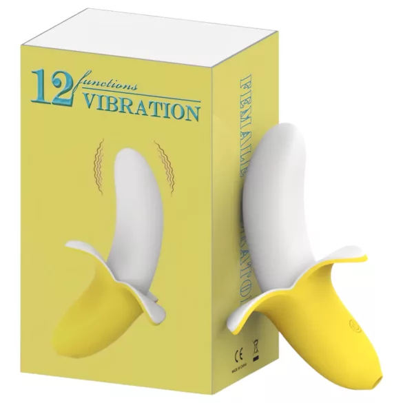 Lonely - vibromasseur rechargeable étanche - banane - jaune/blanc