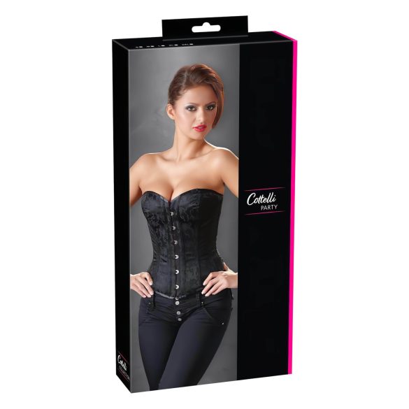 Cottelli - Corset de fête brodé (noir)