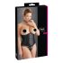Corset satin noir grande taille Cottelli