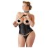 Corset satin noir grande taille Cottelli