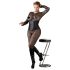 Corset satin noir grande taille Cottelli