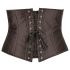 Corset satin noir grande taille Cottelli - 2XL