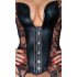 Noir - corset dentelle porte-jarretelles (noir) - XL