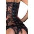 Noir - corset porte-jarretelles dentelle - noir - XL