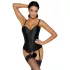 Cottelli Party - bustier porte-jarretelles satin noir