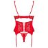 Ensemble Dentelle Rouge - Obsessive Amor Cherris avec Porte-Jarretelles