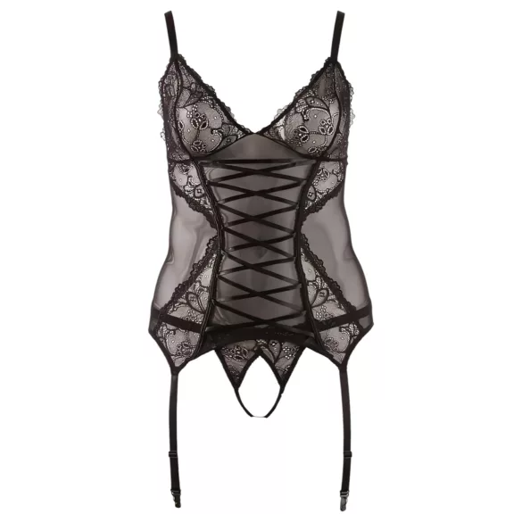 Cottelli - Haut femme dentelle à ruban - noir