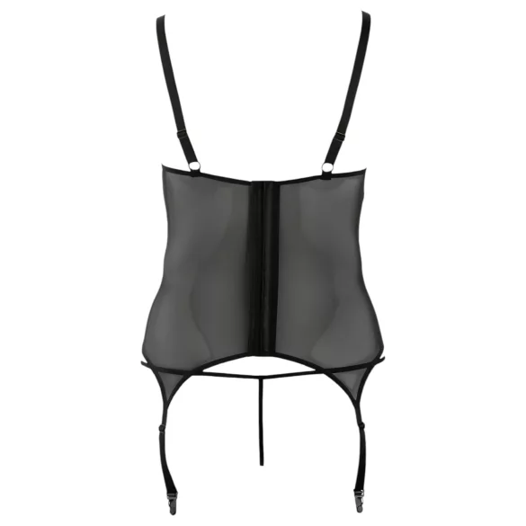 Cottelli - Haut femme grande taille à motif fleuri - noir - XXL