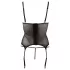 Cottelli - top transparent rayé brillant - noir