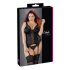 Haut sexy avec jarretelles ajustables - Grande taille (noir) - 2XL