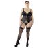 Haut sexy avec jarretelles ajustables - Grande taille (noir) - 2XL