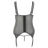 Haut sexy avec jarretelles ajustables - Grande taille (noir) - 2XL