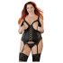 Haut sexy avec jarretelles ajustables - Grande taille (noir) - 2XL