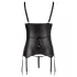 Cottelli Bondage - haut push-up brillant avec menottes (noir)
