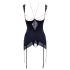 Abierta Fina - Haut et string chaîne scintillante (noir) - 85C/XL