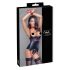 Cottelli Bondage - Haut luisant rehausse-buste avec collier (noir)