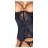 Abierta Fina - Soutien sexy avec porte-jarretelles (noir) - M