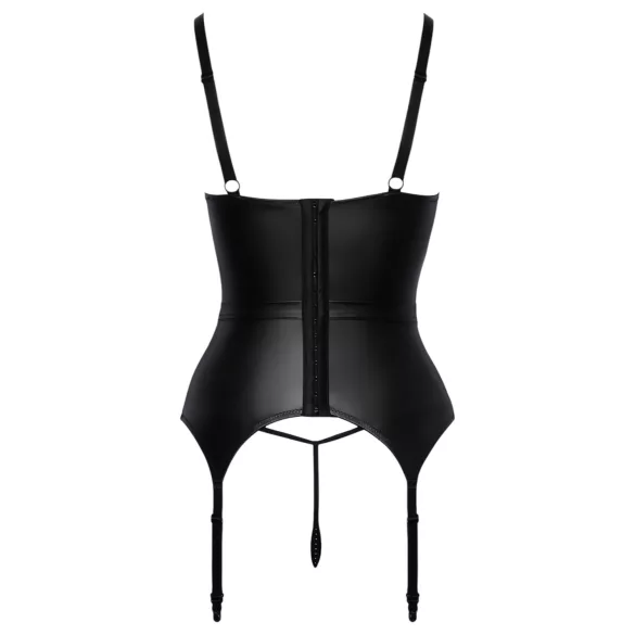 Abierta Fina - soutien-gorge ouvert avec porte-jarretelles - noir - L