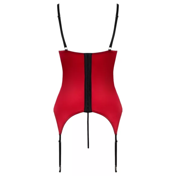 Cottelli - soutien-gorge demi-bonnets en dentelle - ensemble - rouge