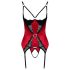 Ensemble Cottelli - soutien-gorge à volants dentelle rouge - L
