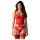 Obsessive Cupide Désir - Ensemble en dentelle transparente (rouge) - L/XL