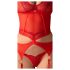Obsessive Cupide Désir - Ensemble en dentelle transparente (rouge) - L/XL