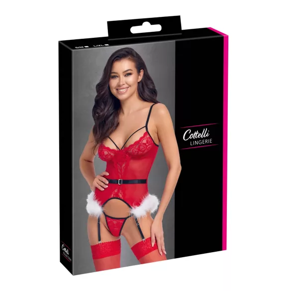 Cottelli - ensemble de lingerie de Noël (rouge)