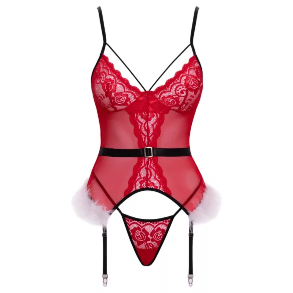 Cottelli - ensemble de lingerie de Noël (rouge)