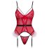 Cottelli - Ensemble de lingerie de Noël avec bas (rouge) - L/XL