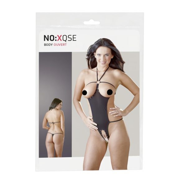 NO:XQSE - Body sensuel ouvert strass noir (S-L)