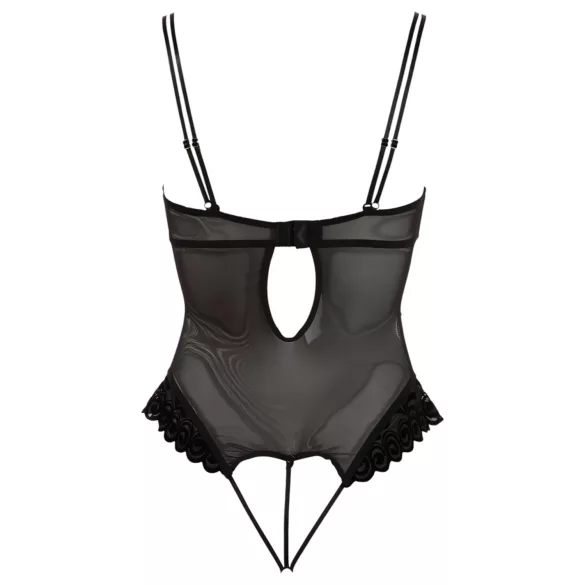 Cottelli - Body lingerie modulable velouté - noir