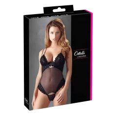 Cottelli - Body lingerie modulable velouté - noir - 80B/M