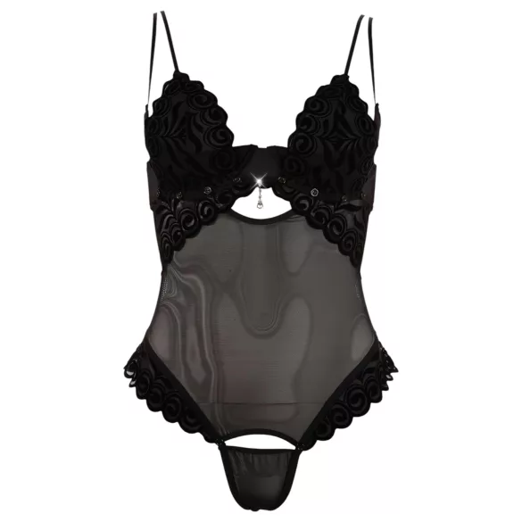 Cottelli - Body lingerie modulable velouté - noir - 80B/M