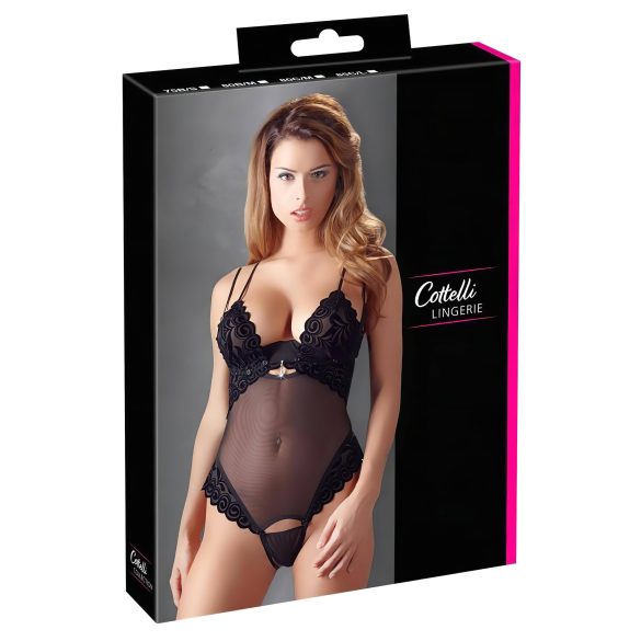 Cottelli - Body velours modulable (noir) - 80C/M