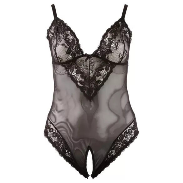 Cottelli - Body grande taille en dentelle - noir - XXL