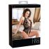Abierta Fina - charme de dentelle florale - body (noir) - L