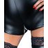Noir - Combinaison courte à manches longues brillantes (noire) - XL