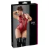 Cottelli Party - body brillant sans manches à fermeture éclair (rouge)