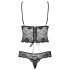 Obsessive Alluria - Body en dentelle florale (noir)
