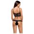 Obsessive Alluria - Body en dentelle florale (noir) - L/XL