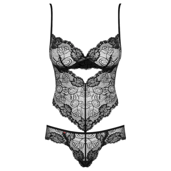 Obsessive - body en dentelle florale - noir - L/XL