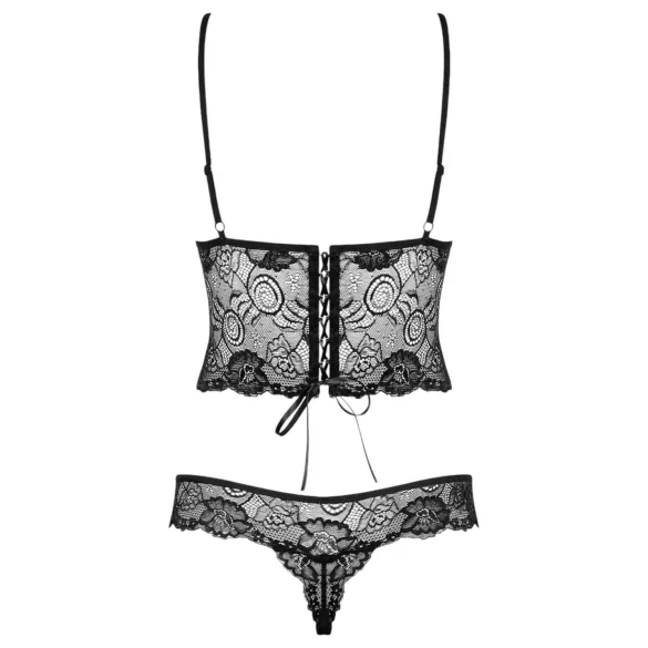 Obsessive - body en dentelle florale - noir - L/XL