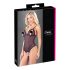 Cottelli - Body ouvert en dentelle perlée (noir)