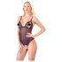 Cottelli - Body ouvert en dentelle perlée (noir)