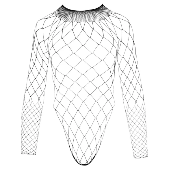 NO:XQSE - body résille manches longues - noir (S-L)