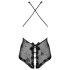 Obsessive Fiorenta - perles, ouvert, dentelle body (noir)