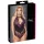 Cottelli - body grande taille femme - dentelle florale - noir violet - 4XL