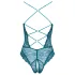 Cottelli - body ouvert en dentelle avec laçage (vert)