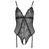 Body ouvert en dentelle avec porte-jarretelles noir Cottelli